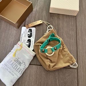 QVC leather bracelet in turquoise